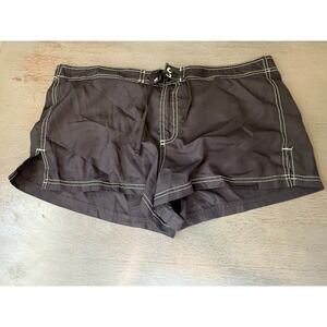 SHORTS black ZEROXPOSUR lined swimsuit bikini bottom size 12